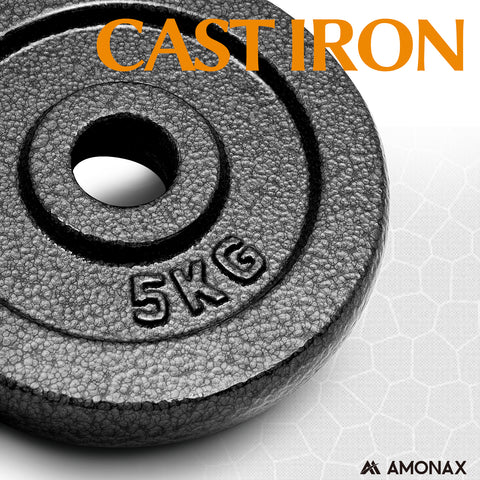 1 inch 2 x 5 KG Plates Cast Iron Weight Set