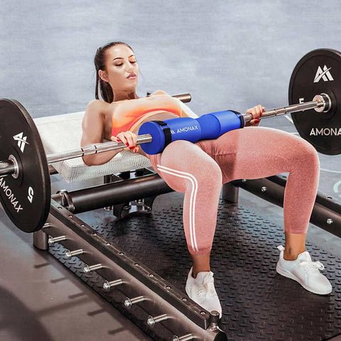 Barbell Hip Thrust Pad for Squat and Weight Lifting - Blue
